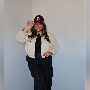 Cropped Twill Workwear Jacket sold out color